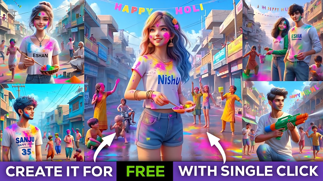 Happy-Holi-AI-Image-of-Girl-Playing-with-Colours